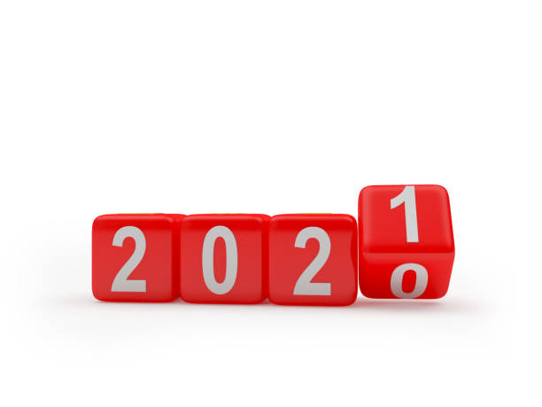 istock 2021 and 2020 red dice rotate and change numbers 1283505035