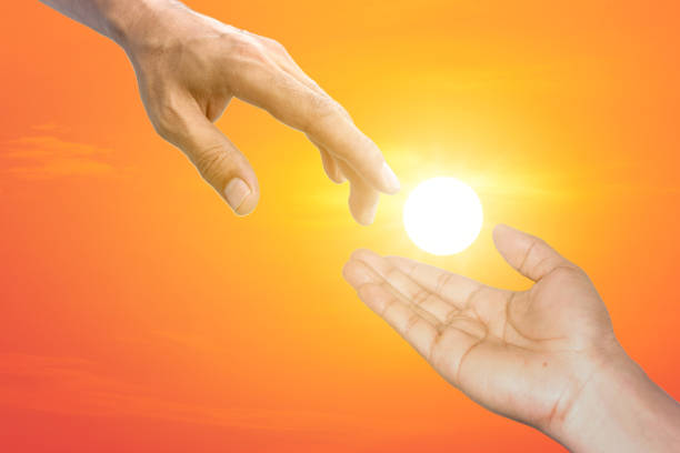 istock Two hands are extended toward each represents an assist each 1283506287