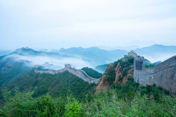 istock The Great Wall and the beautiful clouds in the morning 1283506528