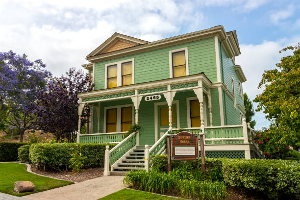 サンディエゴの歴史的な家。 - house san diego california old town architecture ストックフォトと画像