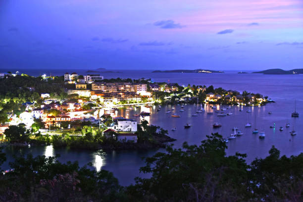 istock St John USVI, Cruz Bay at twilight 1283512363