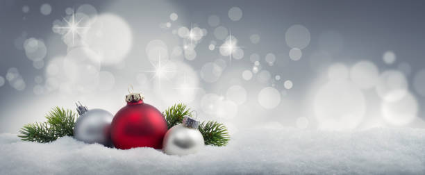 istock Christmas balls in the snow 1283522965