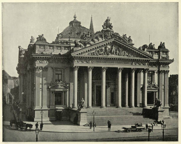 istock Place de la Bourse, Brussels Stock Exchange,19th Century 1283523568