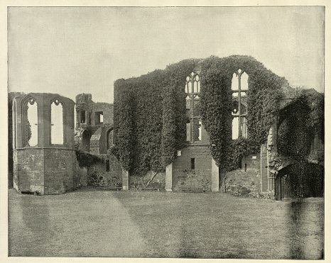 Vintage photograph of Kenilworth Castle, Warwickshire, England, 19th Century