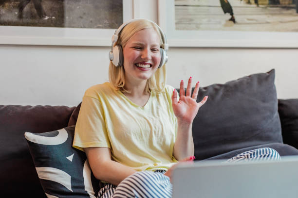 istock A young woman is using laptop at home 1283526033