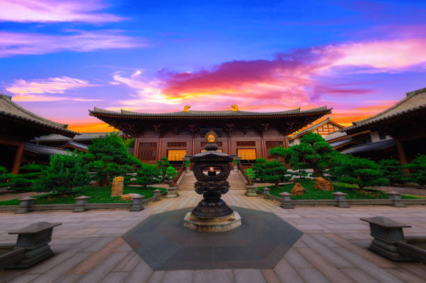 istock Old, Buddhist temple and monastery building in HongKong . 1283529072