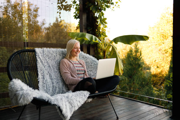 istock Young woman working from home 1283529939