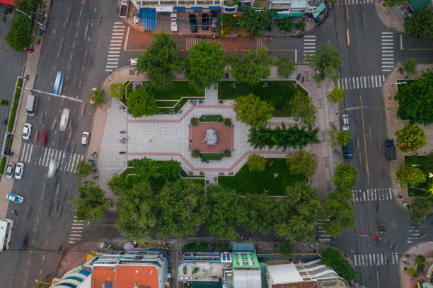istock Small park in the city 1283530667