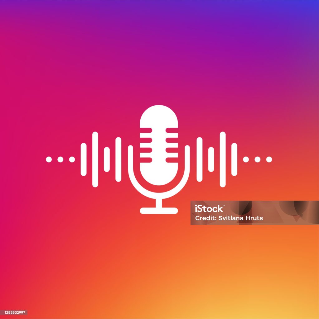Podcast concept. Thin line icon. Abstract icon. Abstract gradient background. Modern sound wave equalizer. Vector illustration. Podcast concept. Thin line icon. Abstract icon. Abstract gradient background. Modern sound wave equalizer. Vector illustration Podcasting stock vector