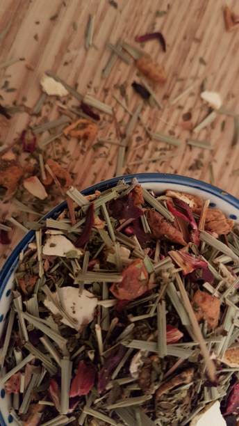 istock Close up of a herbal tea mix 1283533255