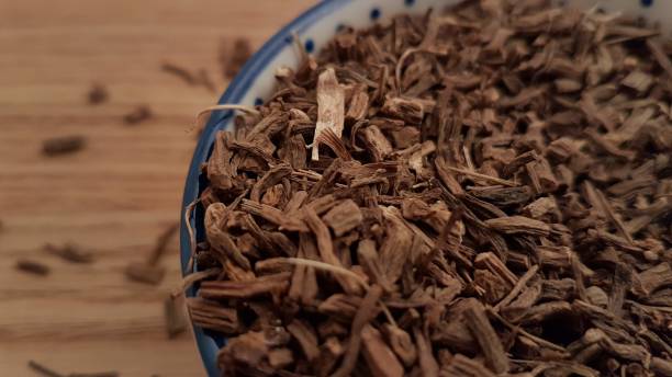 istock Close up of dried valerian root 1283533670