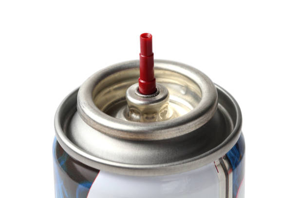 istock Household gas cylinder, close-up, white background. 1283538275