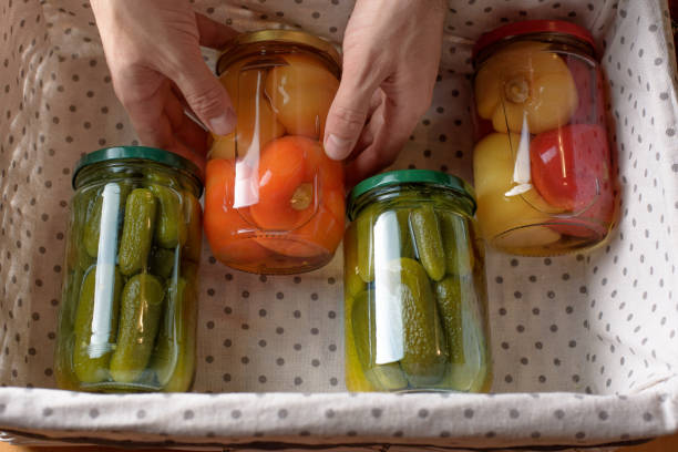 istock Pickles in a jar ready for winter stores 1283542997
