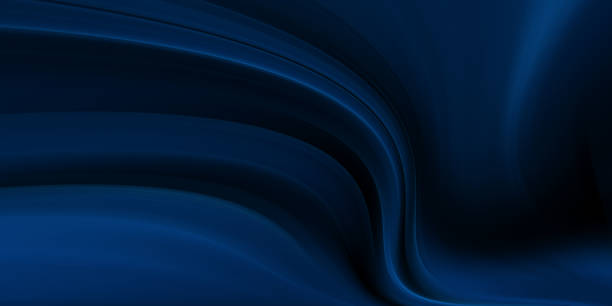 istock Sea Wave Abstract Navy Blue Black Neon Pattern Moon Light Silk Wavy Dark Texture Night Beach Party Background 1283545127