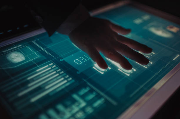 istock hand of asian chinese with blazer put on scanner device screen for security check access 1283547591