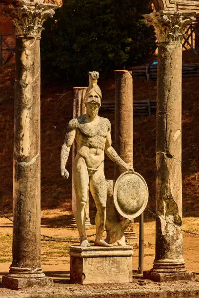 Villa Adriana statue Tivoli near Rome Lazio region Italy landmark