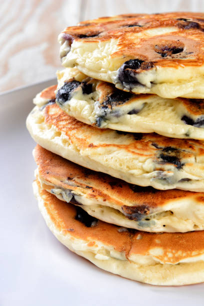 istock A stack of fresh homemade blueberry pancakes on white plate 1283551386