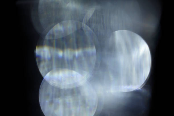 istock Abstract glass light leaks reflections on black background 1283553641