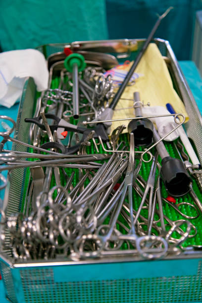 istock Surgical equipment and medical devices in operating room. 1283554268