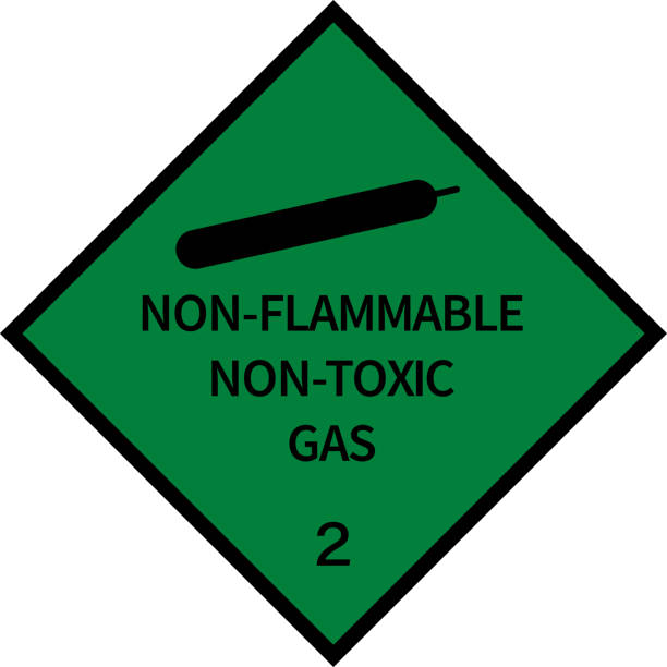 illustrations, cliparts, dessins animés et icônes de signe de gaz non inflammable. plaques de marchandises dangereuses classe 2. - toxic substance bottle danger chemical