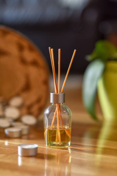 istock Scented sticks with candles in a home environment 1283555577