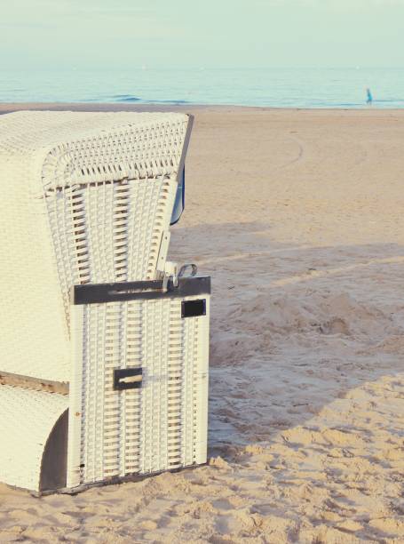 istock Baltic sea panorama with a beach chair 1283557320