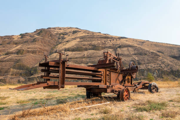Agriculture tractor in East Oregon wilderness