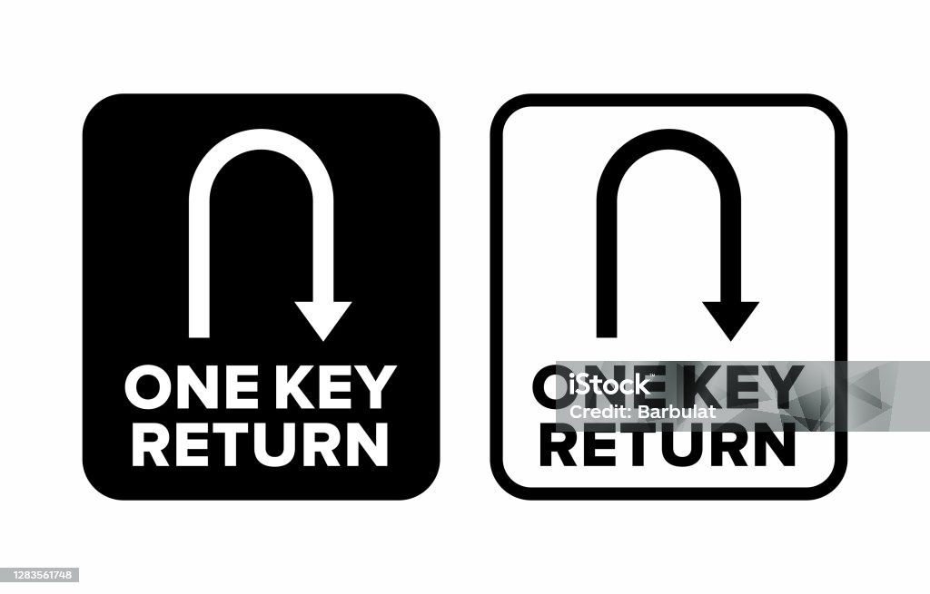Automatic One Key Return Function Information Sign Stock Illustration ...