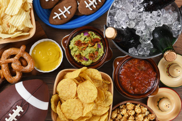 istock Snacks and Drinks for a Football Watching Party 1283562775