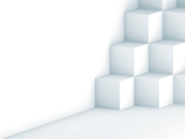istock Abstract digital illustration with geometric cubes art 1283574502