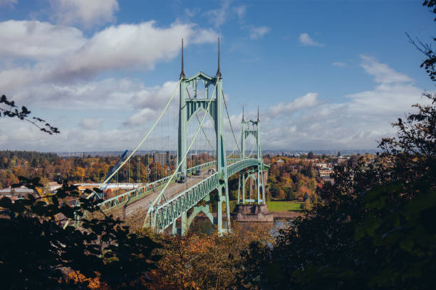 istock Saint Johns Bridge Portland Oregon 1283574815