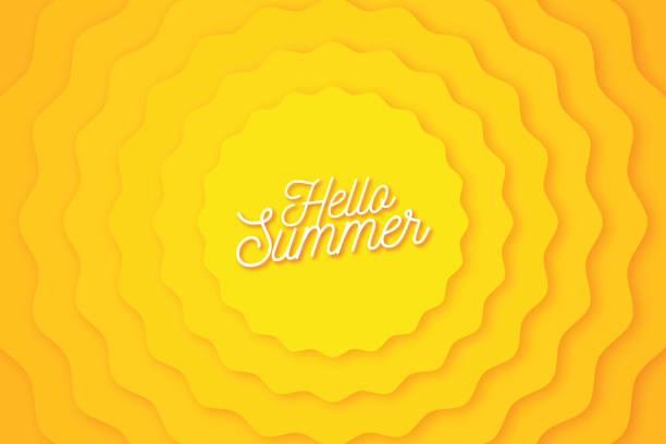 ilustrações de stock, clip art, desenhos animados e ícones de hello summer concept. abstract design colorful background stock illustration - pink backgrounds geometric shape textured