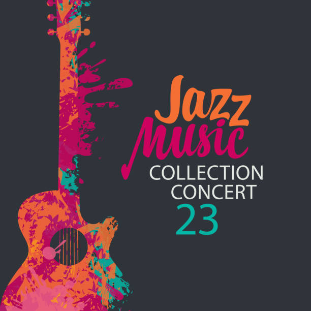 istock poster for jazz music collection with a guitar 1283585128