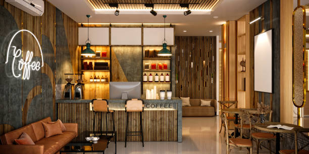 istock 3D render of cafetaria and restaurant 1283589332