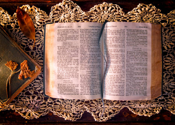 istock The Holy Bible opened to Psalm 23 1283597725