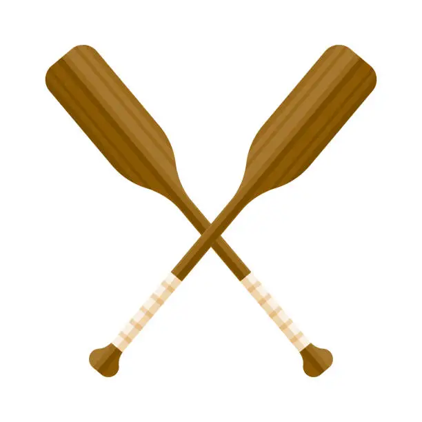 Vector illustration of Oars Icon on Transparent Background