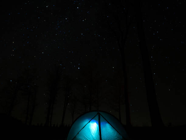 istock Green Tent with Stars 1283607737