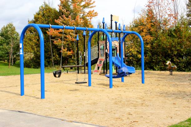 istock Covid-19 Empty kid's playground, public gathering closed 1283609461