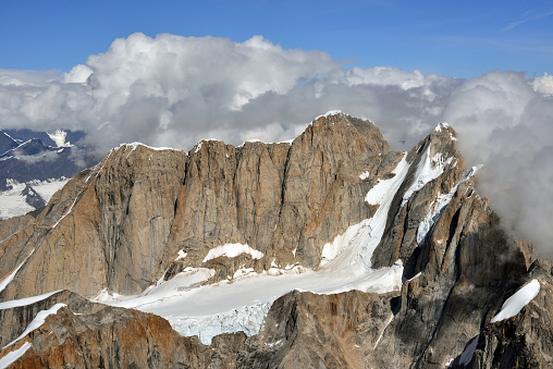 Stunning view of rock mountain ´Ponta Lastoi de Formin´ in the Ampezzo Dolomites, Italy.