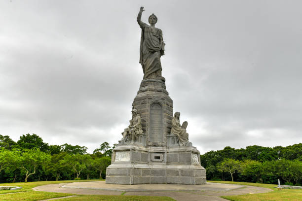 monumento nacional aos antepassados - plymouth, massachusetts - plymouth rock - fotografias e filmes do acervo