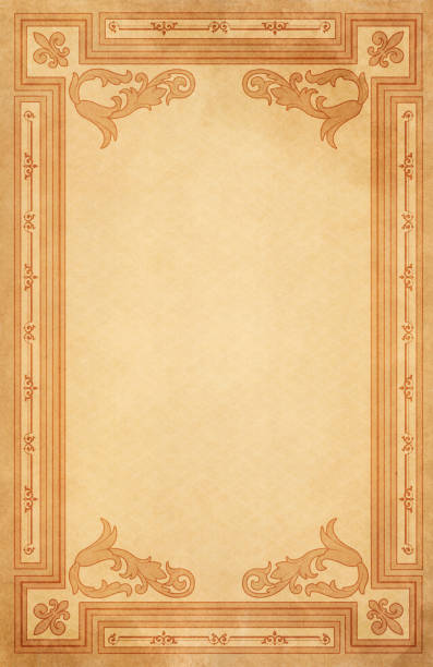 istock Vintage paper background with decorative border. 1283624055