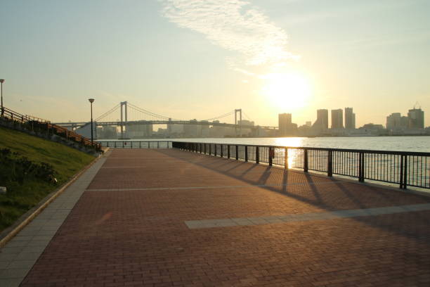 istock Sunset in Tokyo Bay area 1283626533