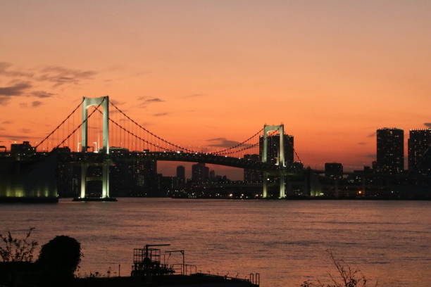 istock Sunset in Tokyo Bay area 1283626553