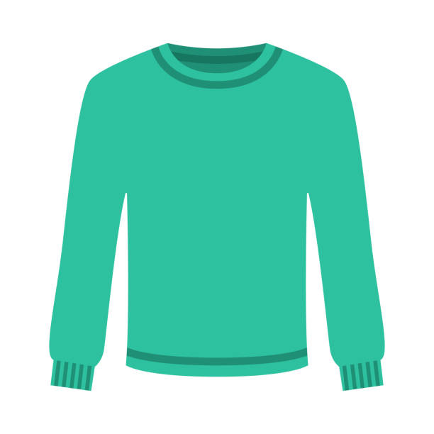 Sweater Icon on Transparent Background A flat design icon on a transparent background (can be placed onto any colored background). File is built in the CMYK color space for optimal printing. Color swatches are global so it’s easy to change colors across the document. No transparencies, blends or gradients used. sweater stock illustrations
