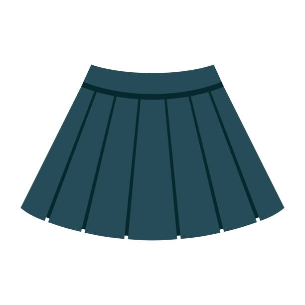 illustrations, cliparts, dessins animés et icônes de icône de jupe plissée sur fond transparent - skirt