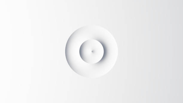 istock Abstract template of white circular waves 1283629315