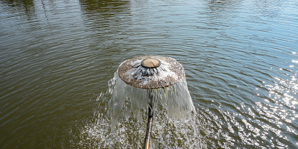 Fountain at Zoo Lake in Johannesburg, it is part of the Hermann Eckstein Park and is opposite the Johannesburg Zoo.