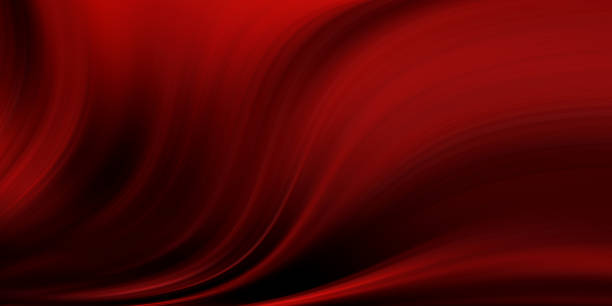 istock Red wave abstract background - modern concept of red paper art style, banner 1283632110