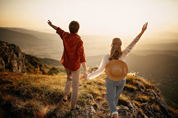 istock Couple spending time together on the hill 1283633904