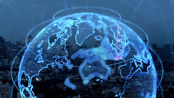 istock Global communication network concept. Worldwide business. 1283639092